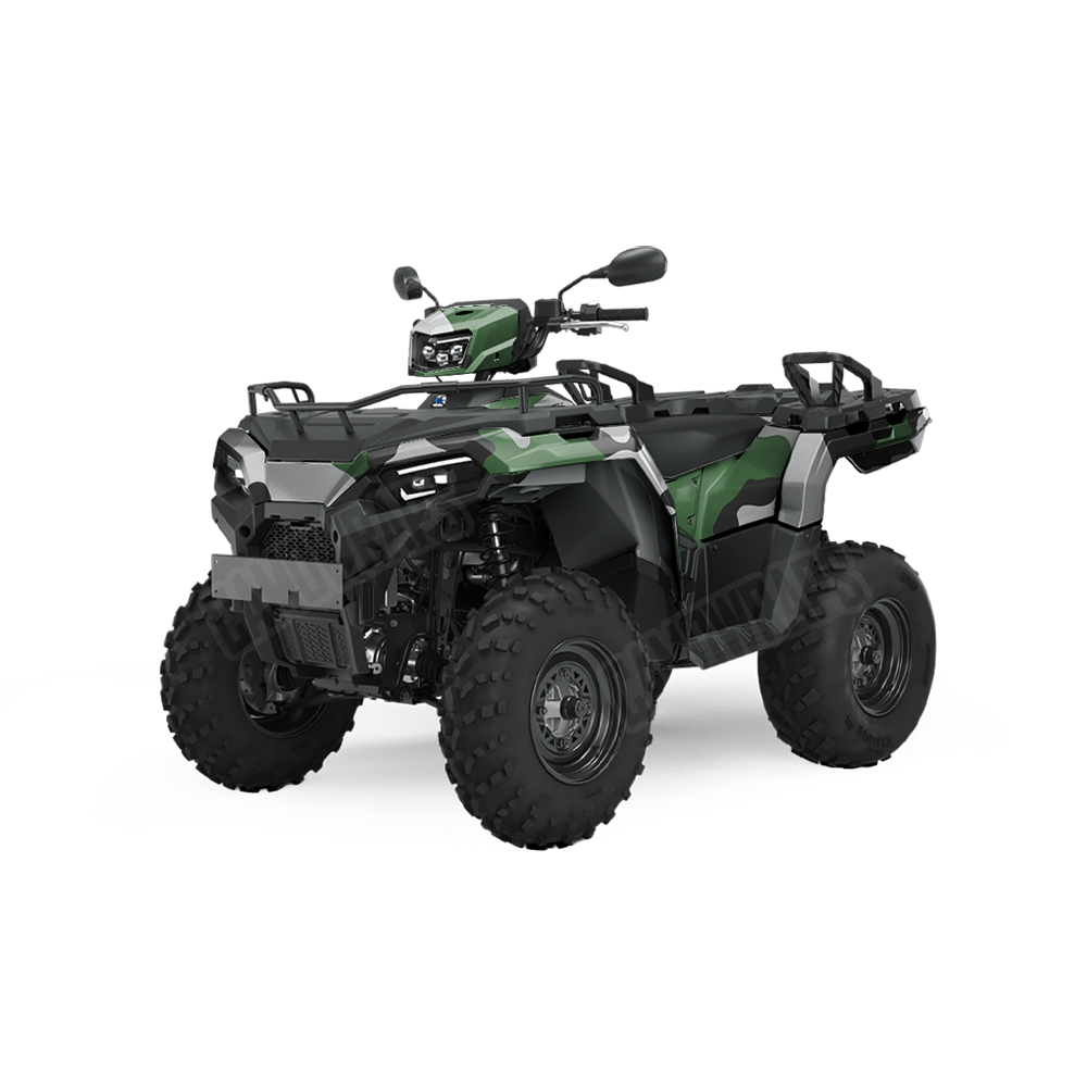 Jumbo Cumulus Green Tiger Camo ATV Vinyl Wrap