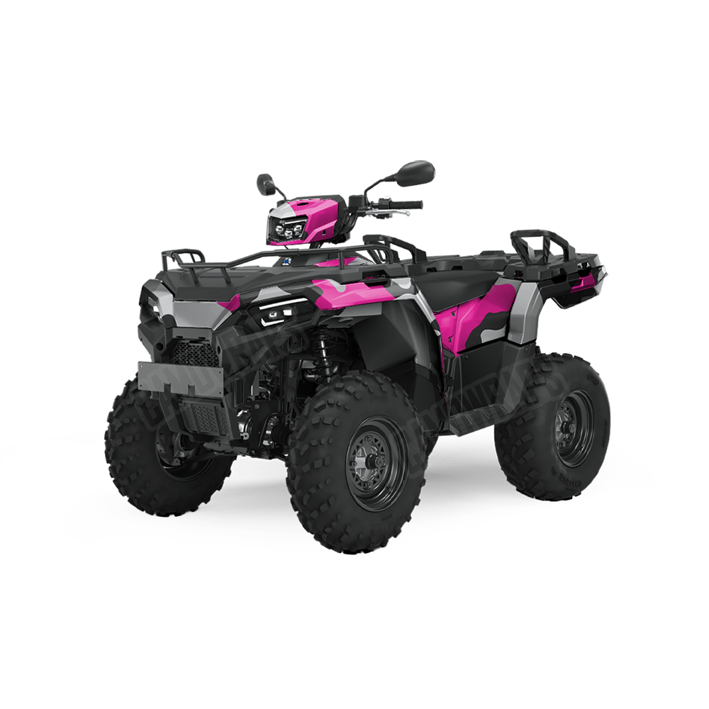 Jumbo Cumulus Magenta Tiger Camo ATV Vinyl Wrap
