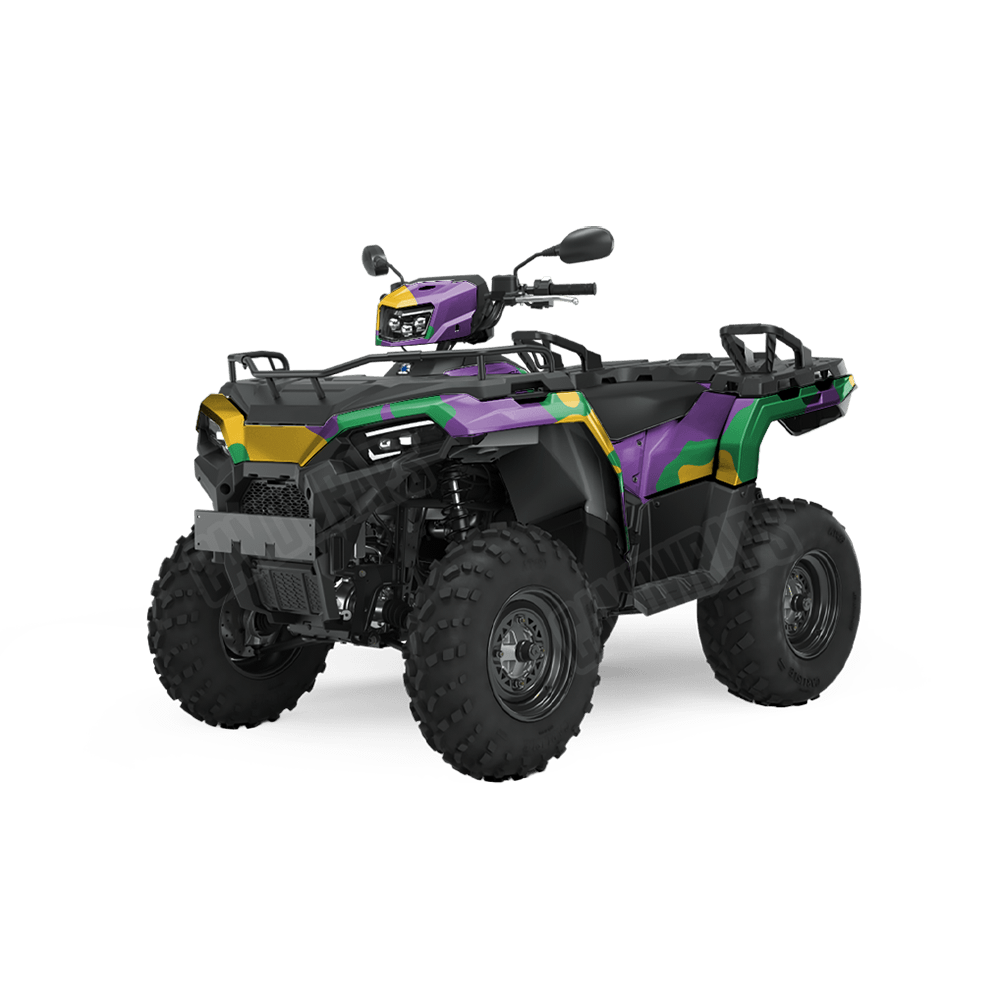 Jumbo Cumulus Mardi Gras Camo ATV Vinyl Wrap