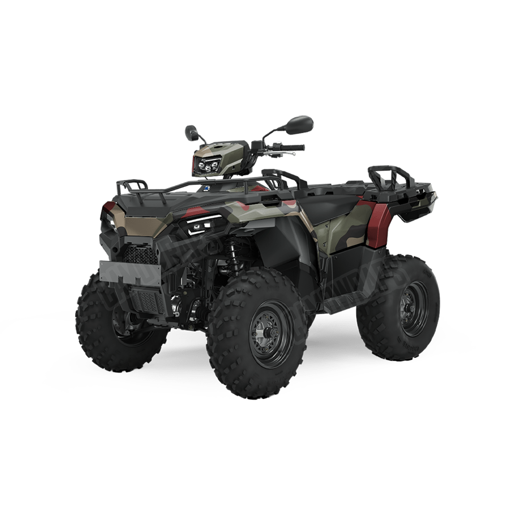 Jumbo Cumulus Militant Red Camo ATV Vinyl Wrap