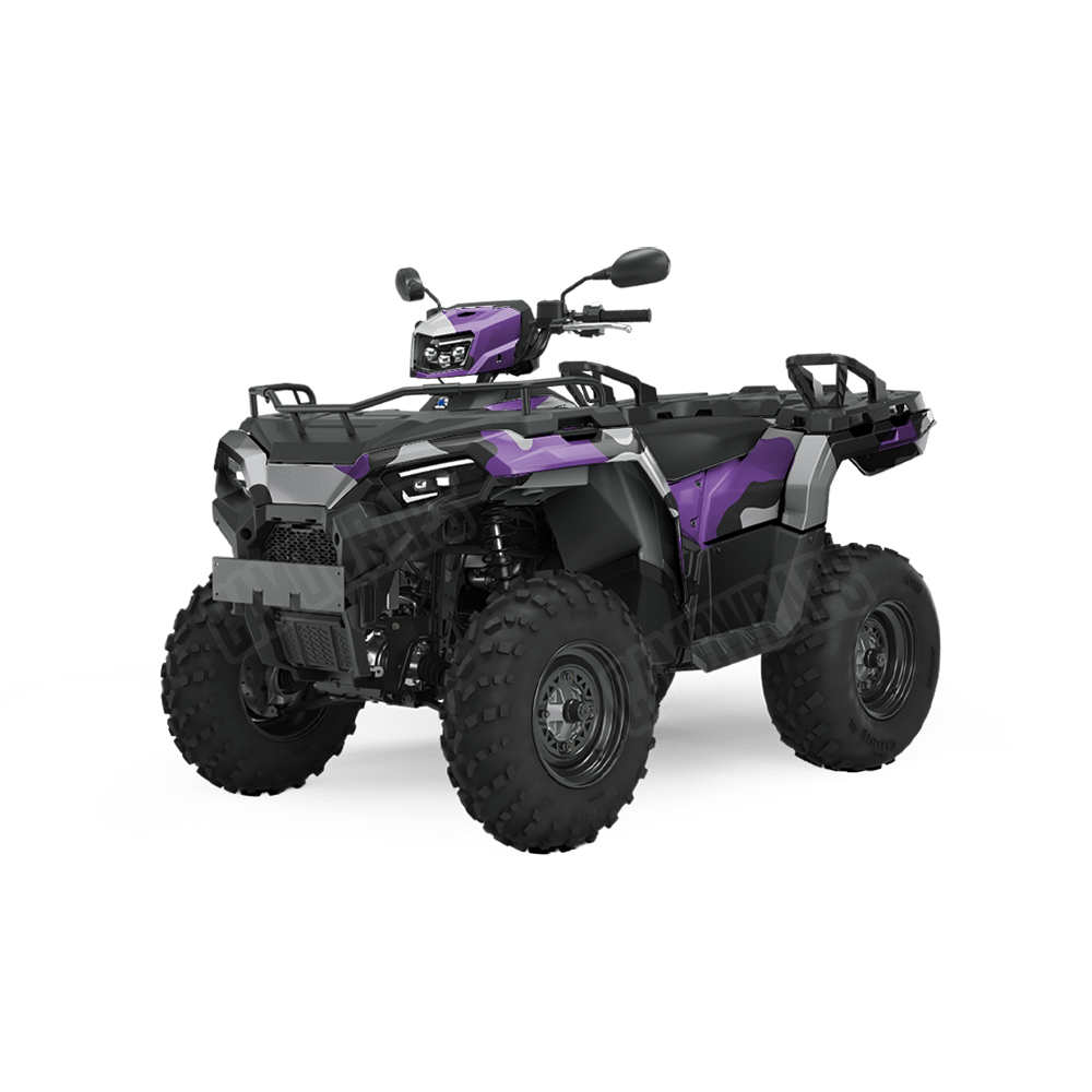 Jumbo Cumulus Purple Tiger Camo ATV Vinyl Wrap