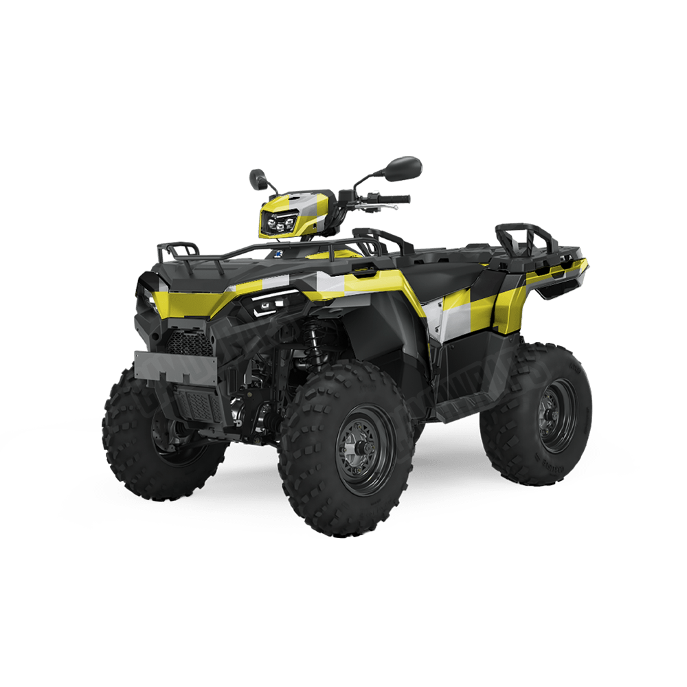 Pixel Yellow Tiger ATV Wraps