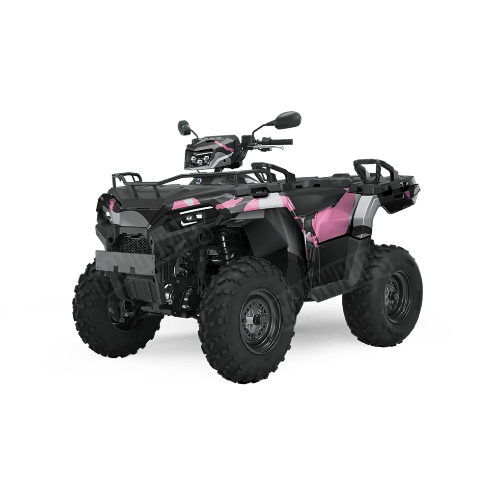 Jumbo Ragged Pink Tiger Camo ATV Vinyl Wrap