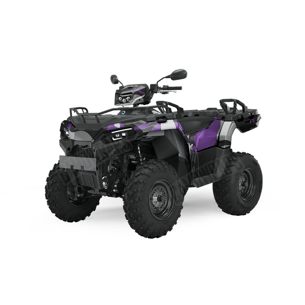 Jumbo Ragged Purple Tiger Camo ATV Vinyl Wrap