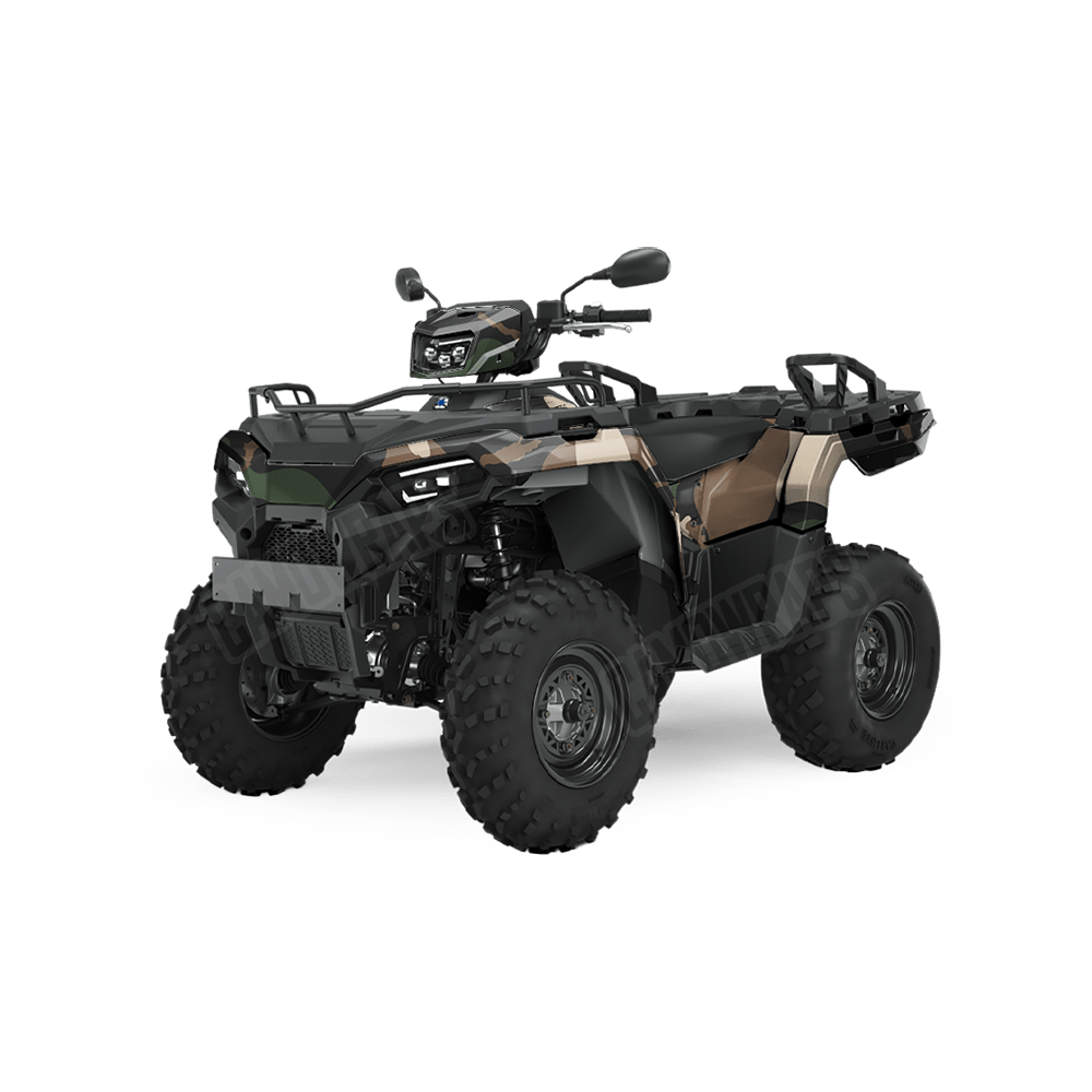 Jumbo Ragged Woodland Camo ATV Vinyl Wrap