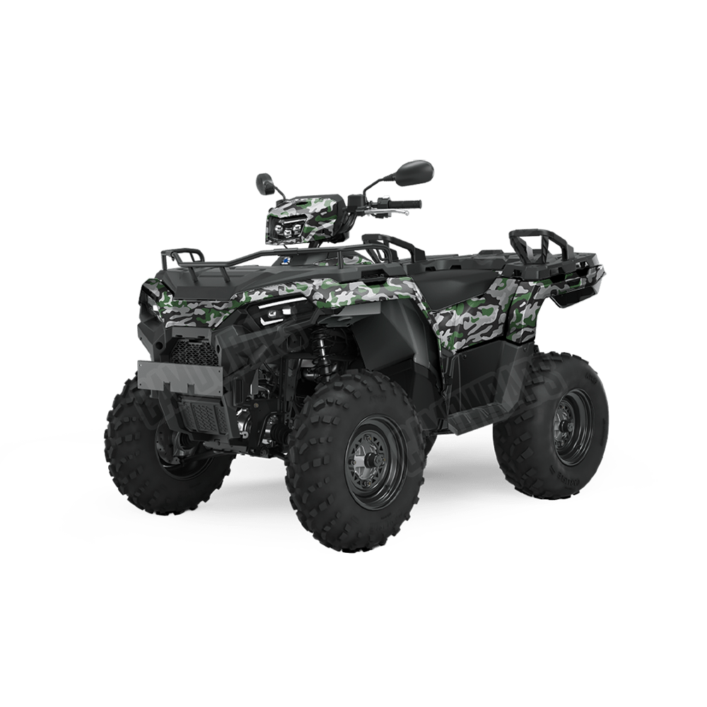 Large Classic Green Tiger Camo ATV Vinyl Wrap
