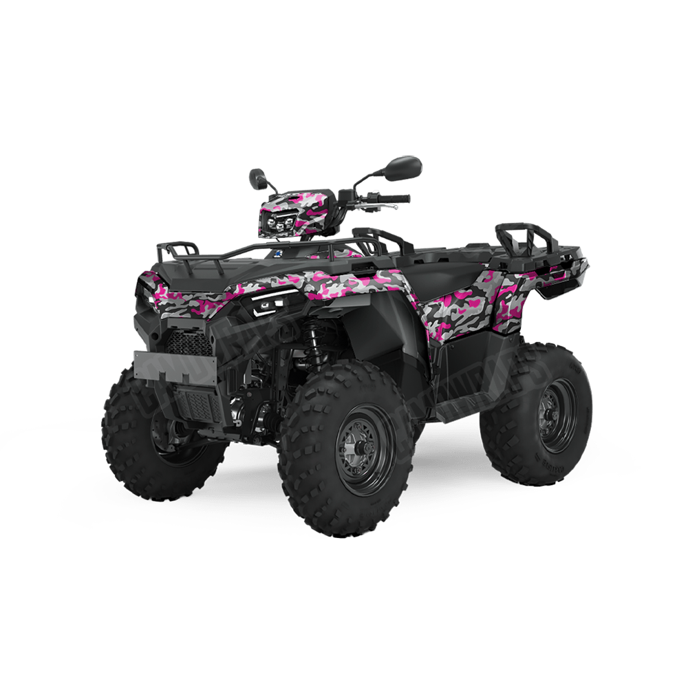 Large Classic Magenta Tiger Camo ATV Vinyl Wrap