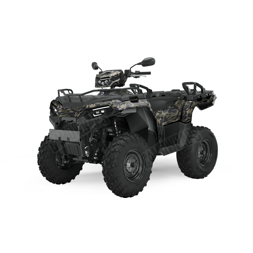 Large Classic Militant Blue Camo ATV Vinyl Wrap