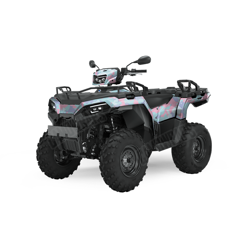Large Cumulus Cotton Candy Camo ATV Vinyl Wrap