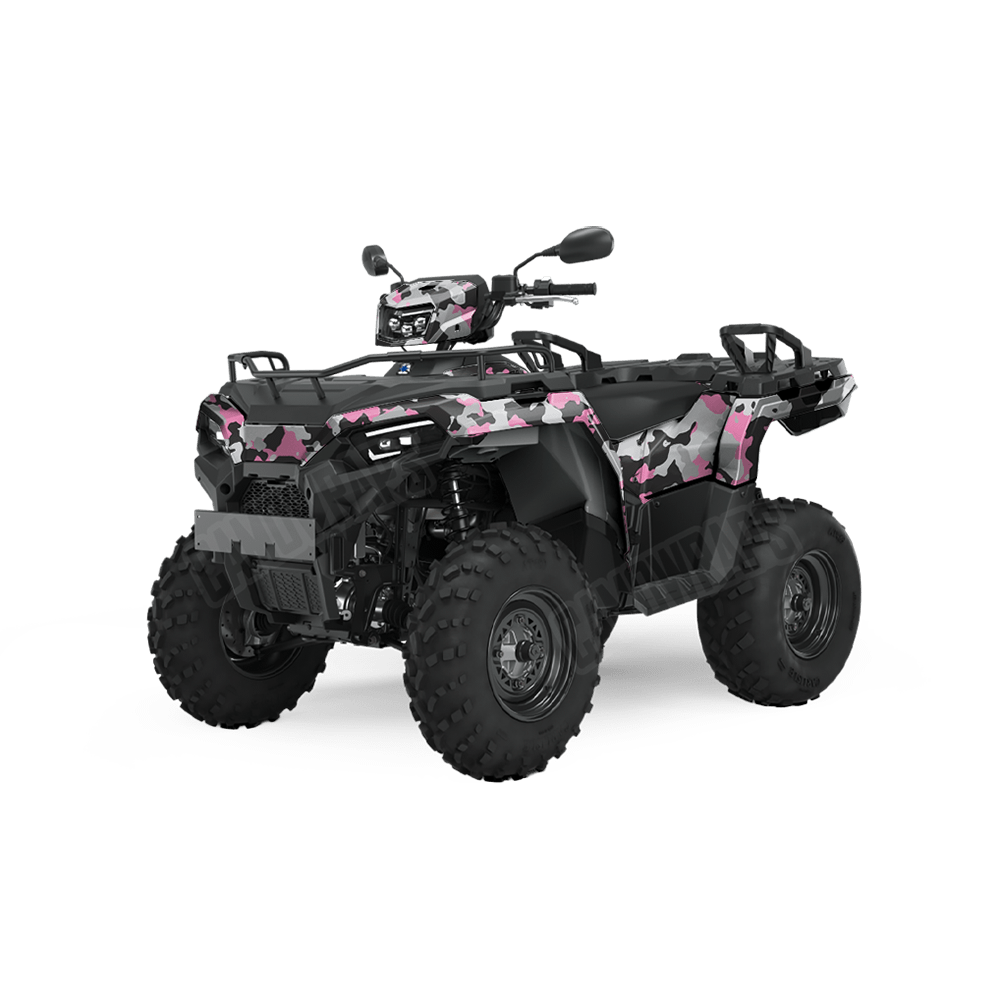 Large Cumulus Pink Tiger Camo ATV Vinyl Wrap