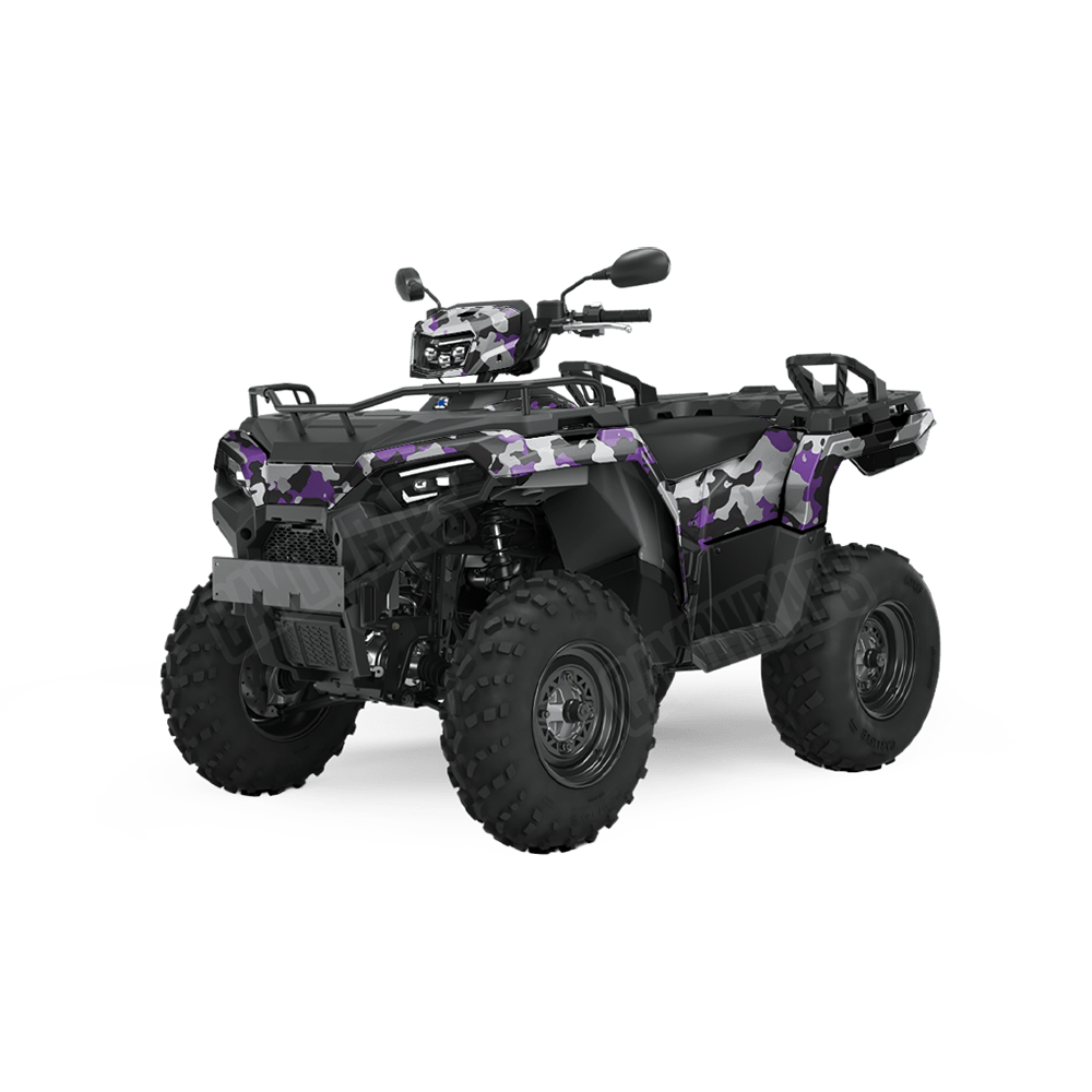 Large Cumulus Purple Tiger Camo ATV Vinyl Wrap
