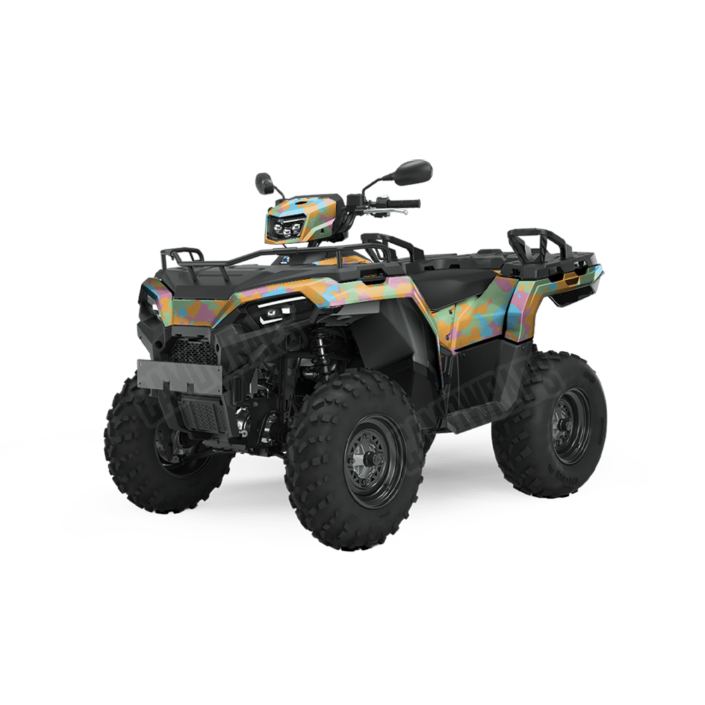 Large Cumulus Sherbert Camo ATV Vinyl Wrap