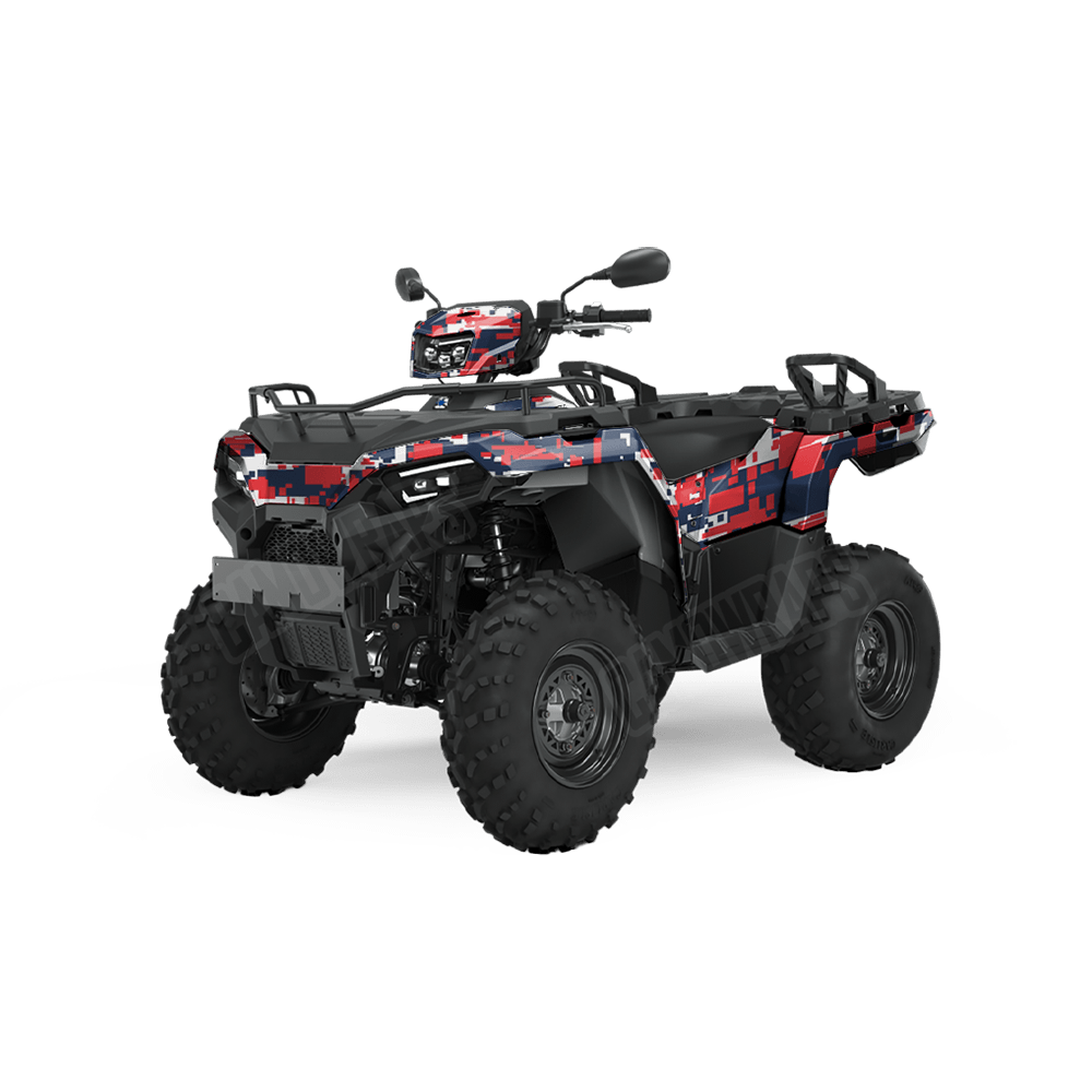 Large Digital America Camo ATV Vinyl Wrap