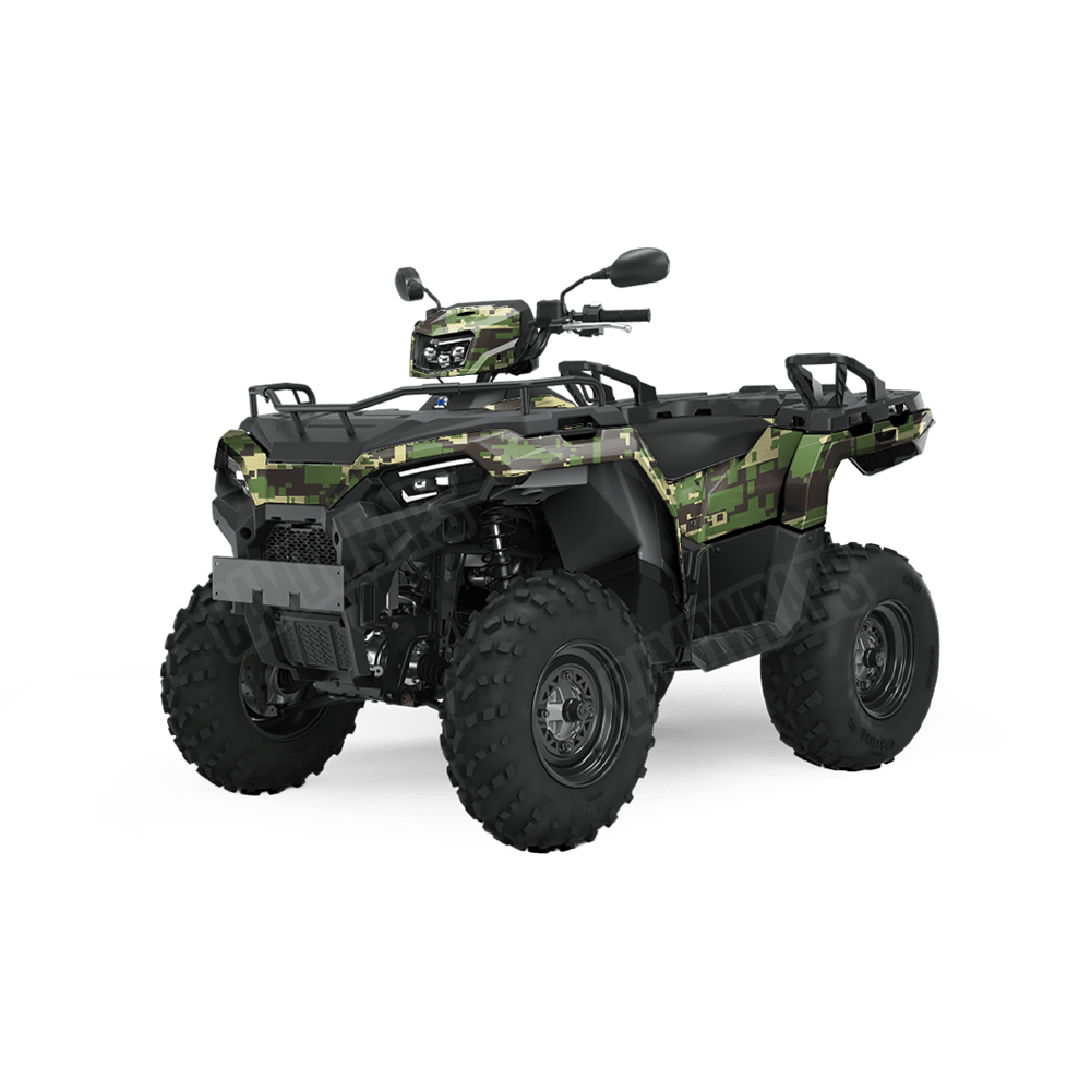 Large Digital Jungle Camo ATV Vinyl Wrap
