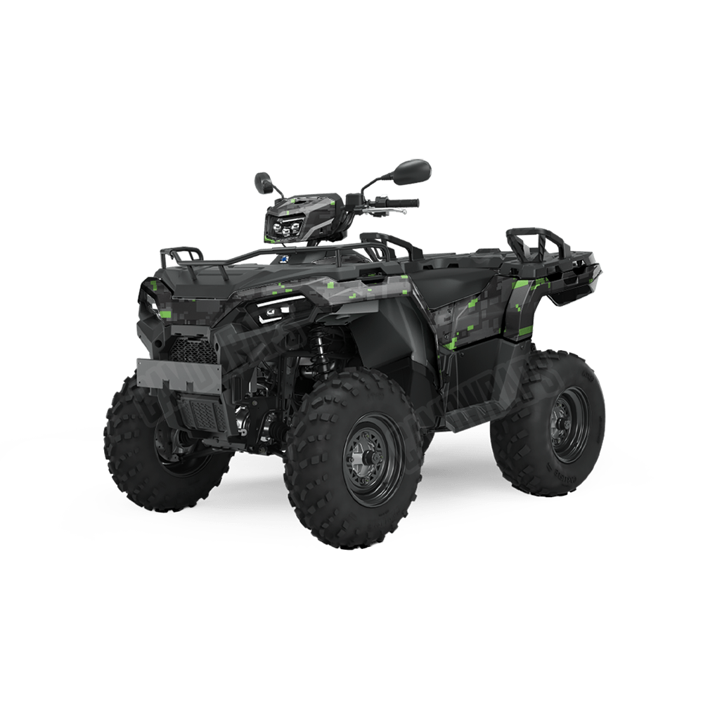 Large Digital Metro Green Camo ATV Vinyl Wrap