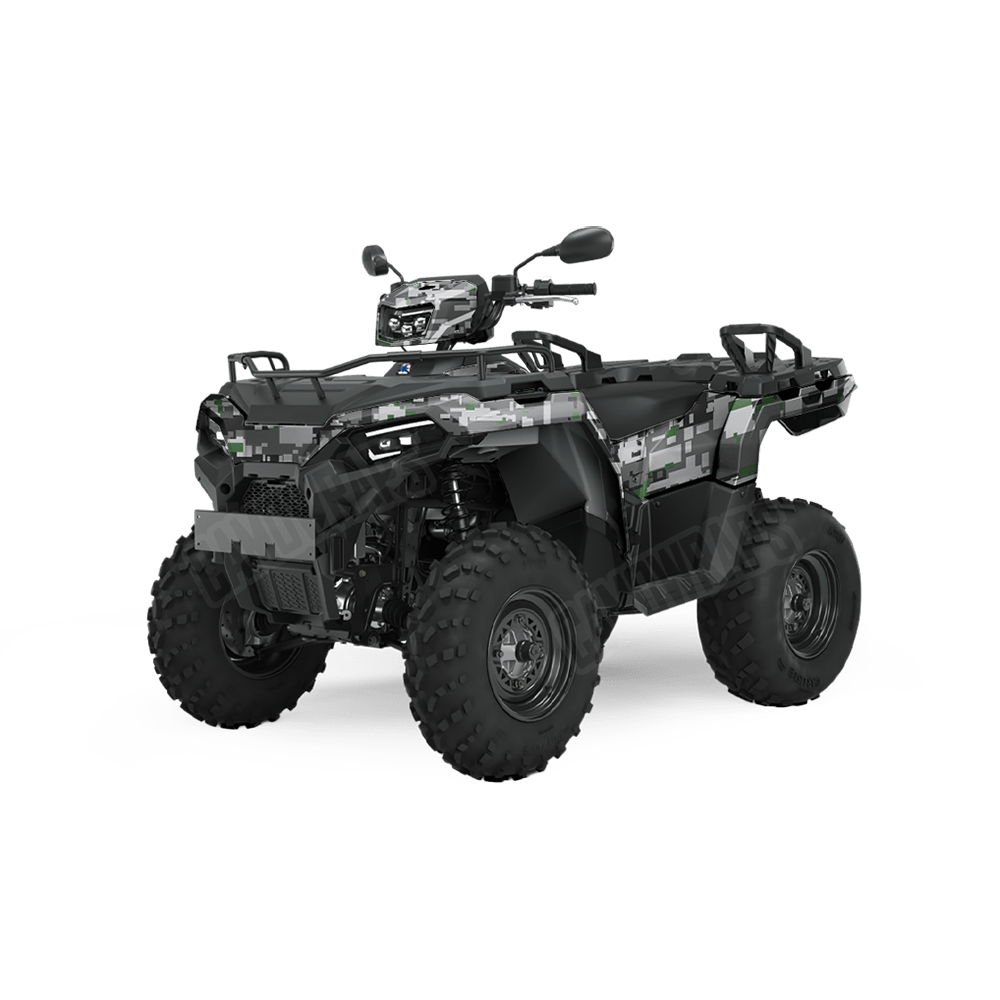 Large Digital Urban Green Camo ATV Vinyl Wrap
