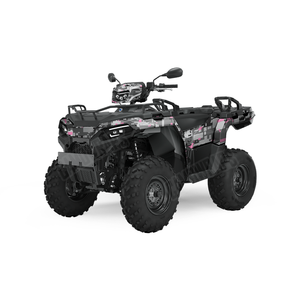 Large Digital Urban Pink Camo ATV Vinyl Wrap