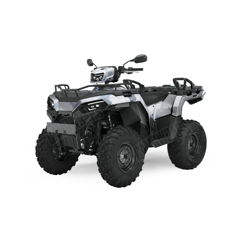 Large Nemesis Snow Tundra Camo ATV Vinyl Wrap