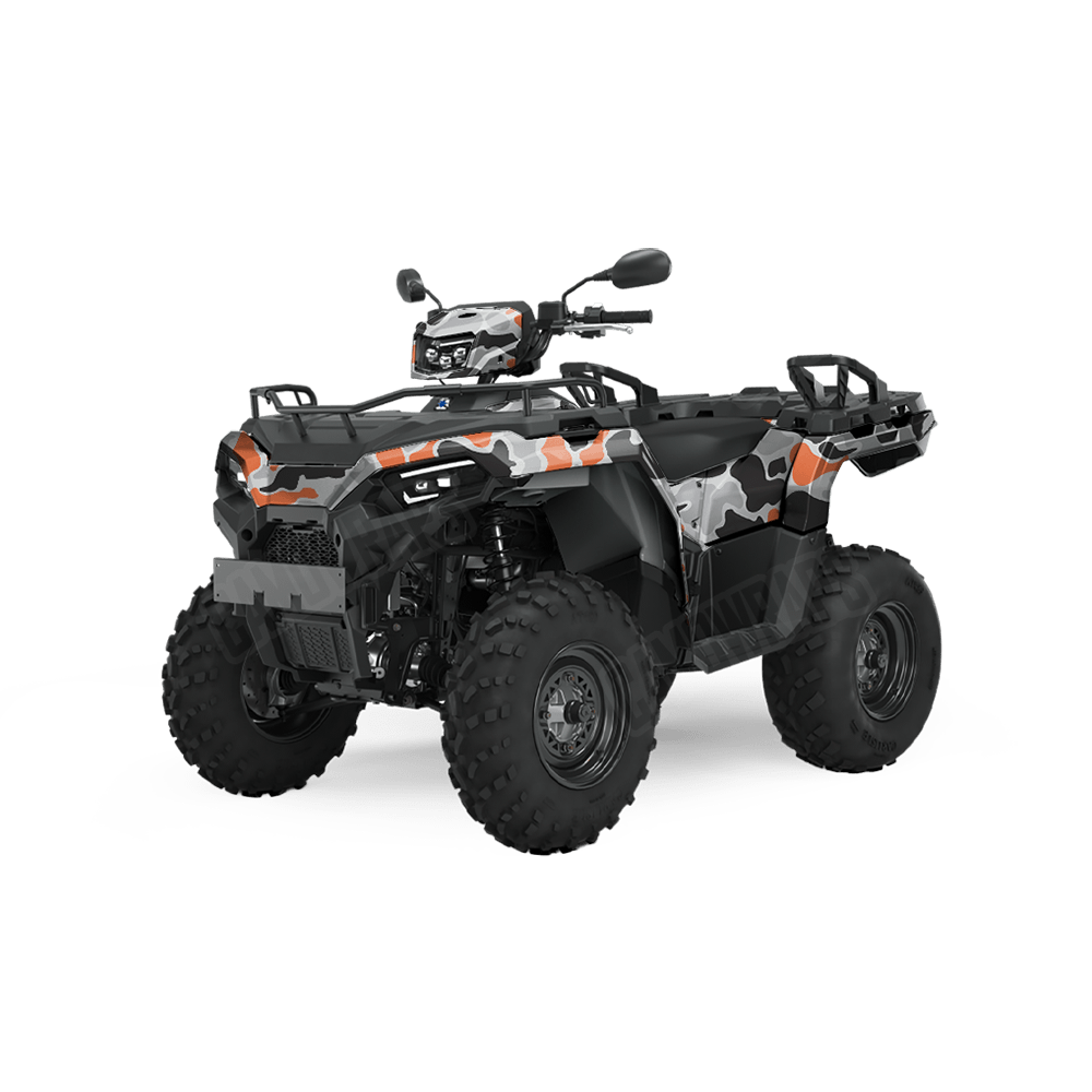 Old School Duck Orange Tiger ATV Wraps
