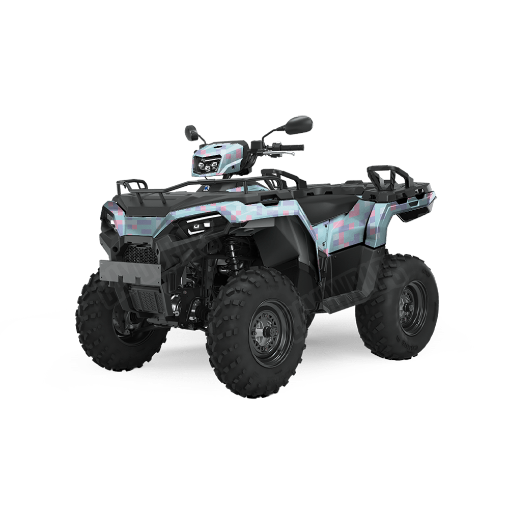 Pixel Cotton Candy ATV Wraps