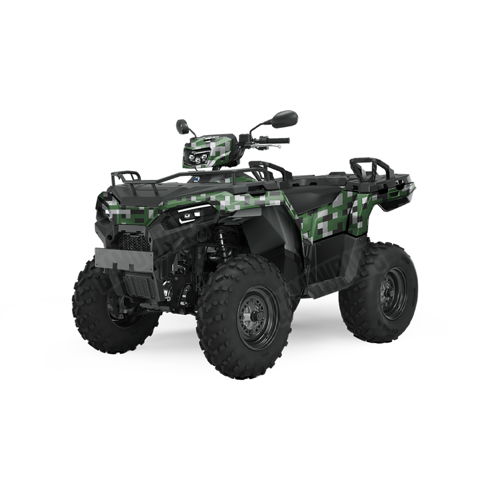 Pixel Green Tiger ATV Wraps