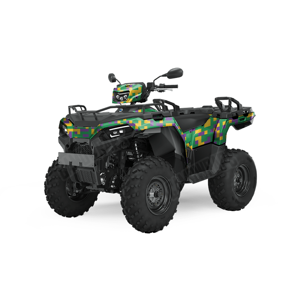 Pixel Mardi Gras ATV Wraps