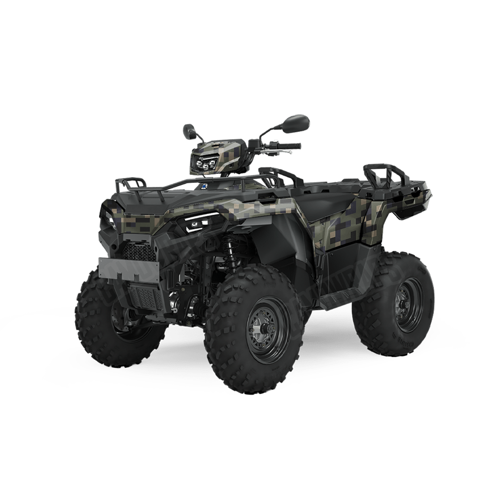Pixel Militant Blue ATV Wraps
