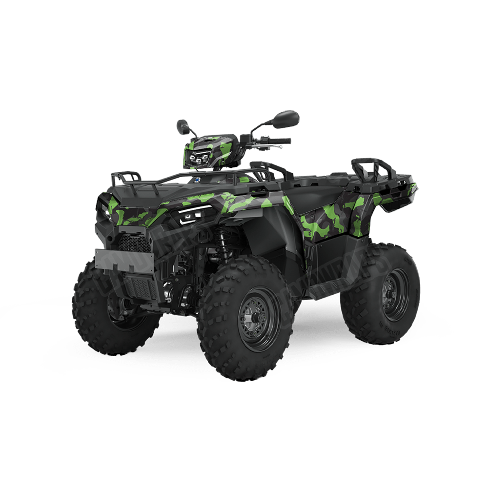 Large Ragged Metro Green Camo ATV Vinyl Wrap