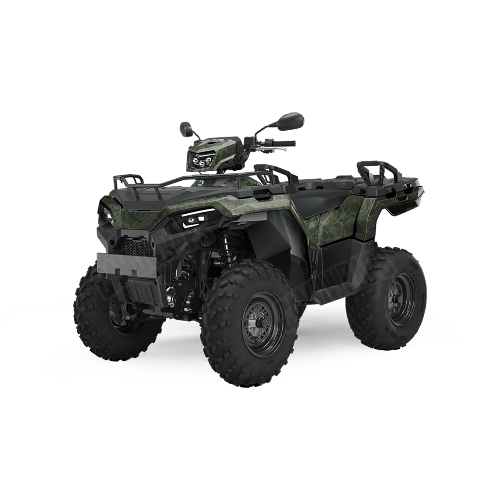 Old School Duck Army Dark Green ATV Wraps
