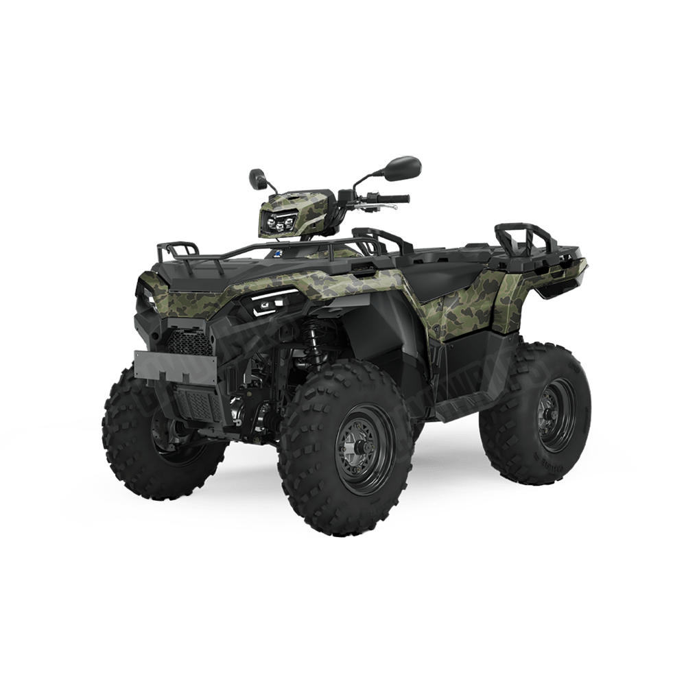 Old School Duck Army Green ATV Wraps