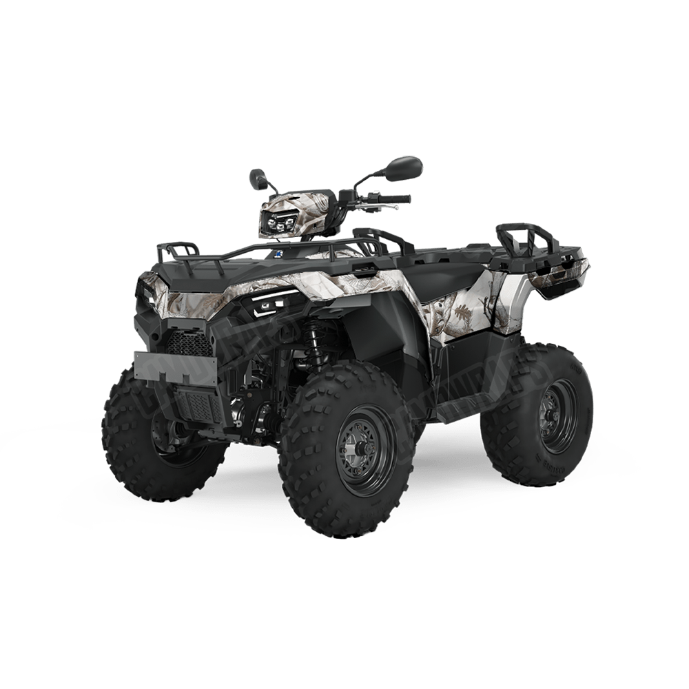 Nature Lifeless Snow Woods Buck Skull Camo ATV Vinyl Wrap