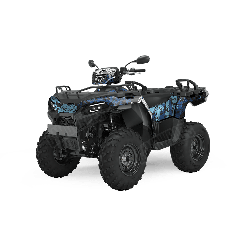 Pasted Baby Blue Camo ATV Vinyl Wrap