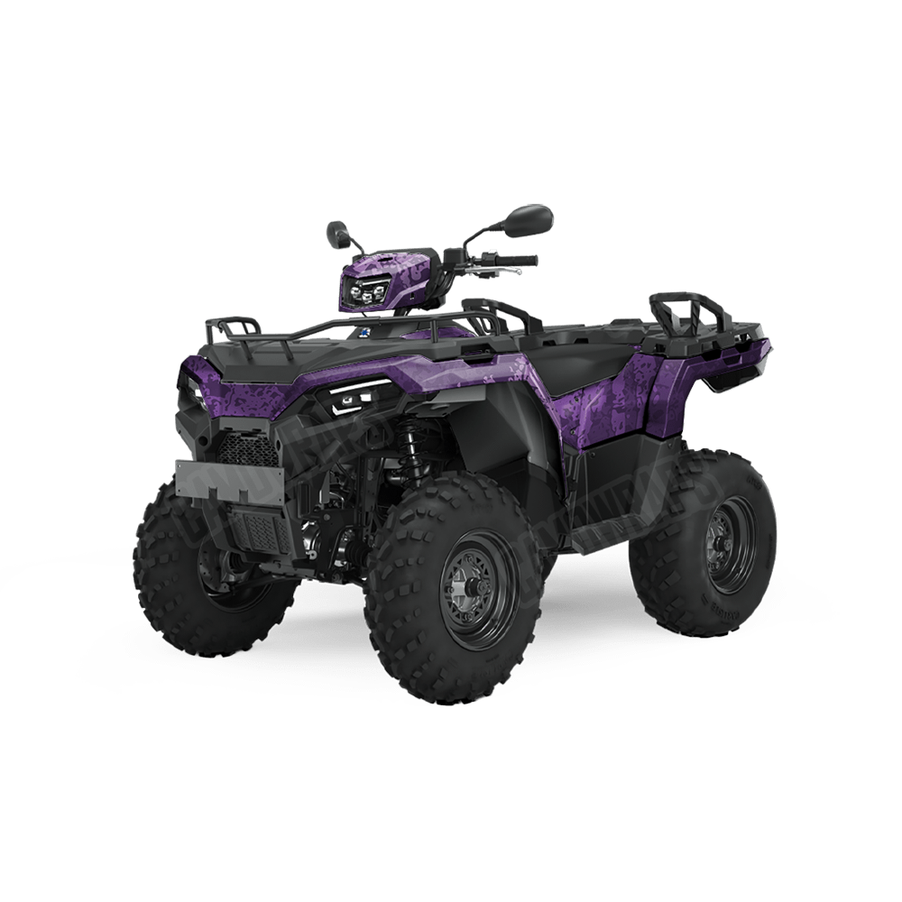 Pasted Elite Purple Camo ATV Vinyl Wrap