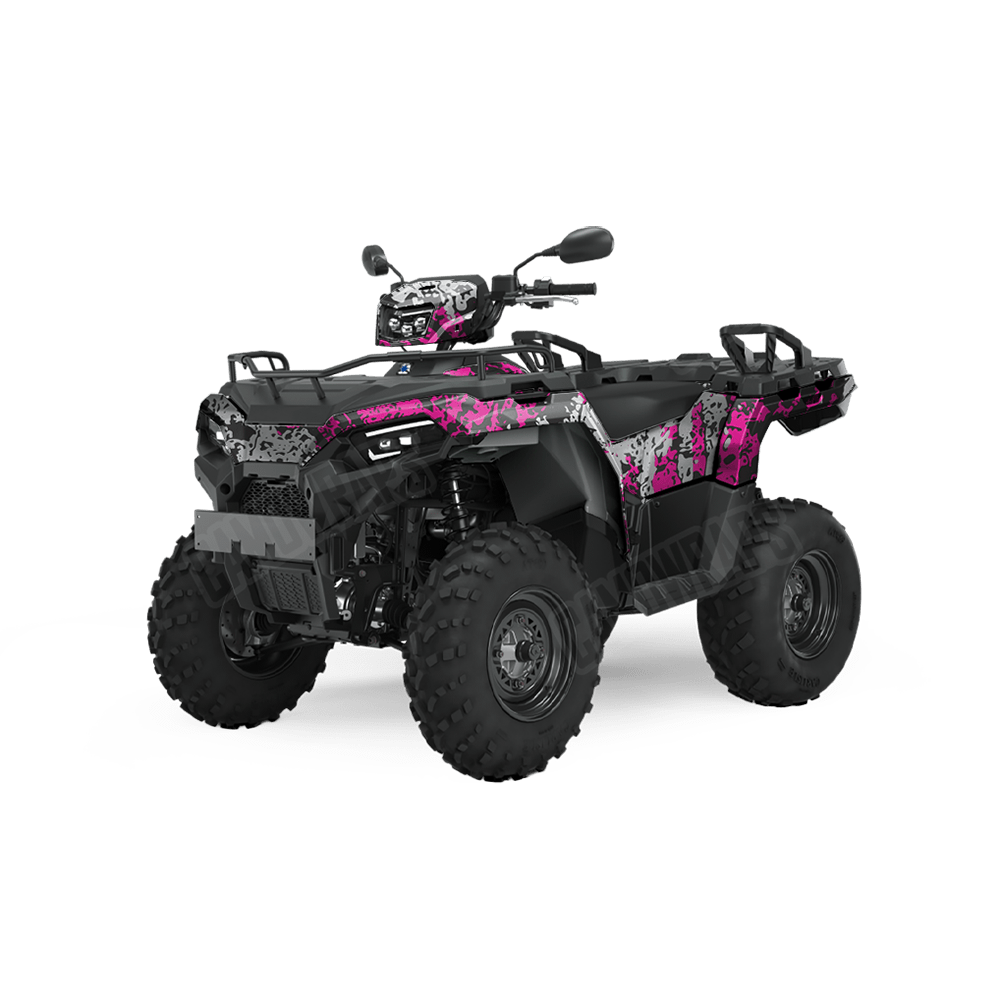 Pasted Magenta Tiger Camo ATV Vinyl Wrap