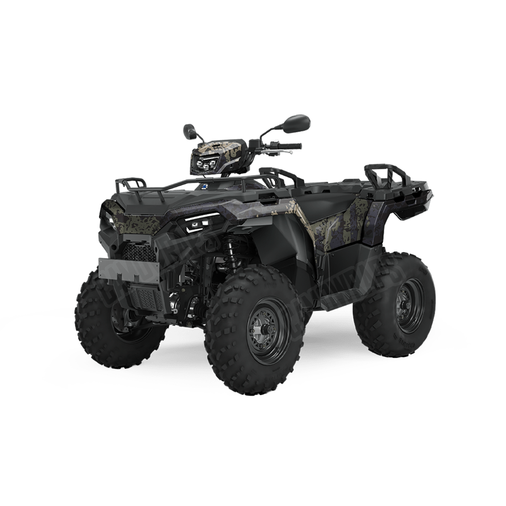 Pasted Militant Blue Camo ATV Vinyl Wrap