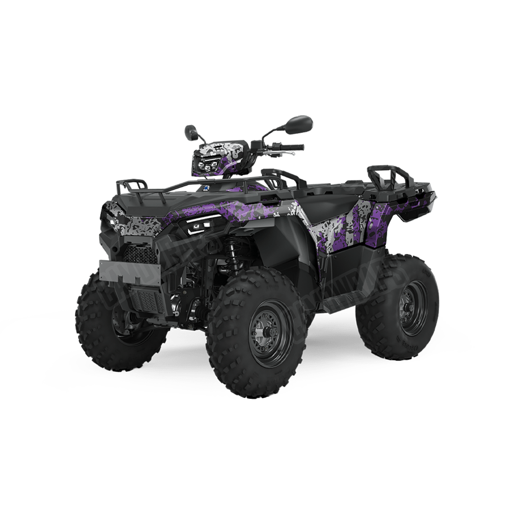 Pasted Purple Tiger Camo ATV Vinyl Wrap
