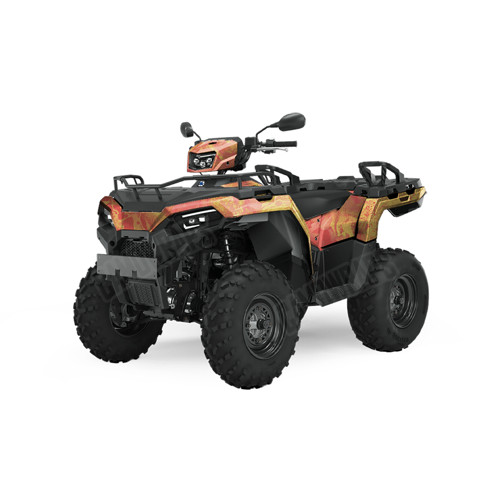 Realtree WAV3 Solar Blaze Camo ATV Vinyl Wrap