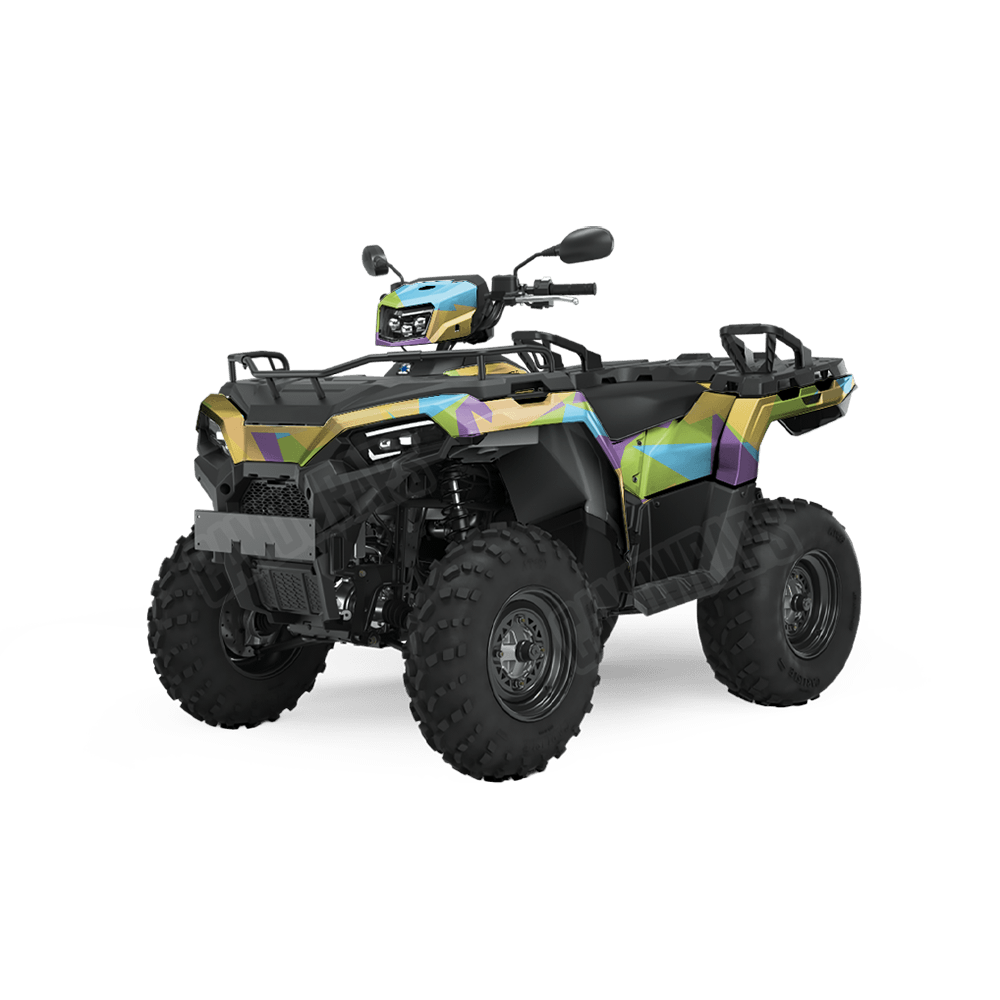 Shattered Carnival Camo ATV Vinyl Wrap