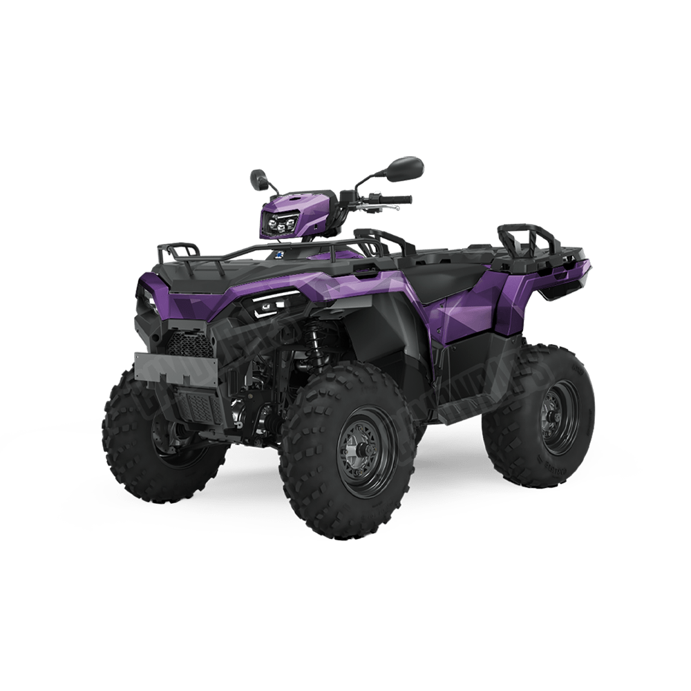 Shattered Elite Purple Camo ATV Vinyl Wrap