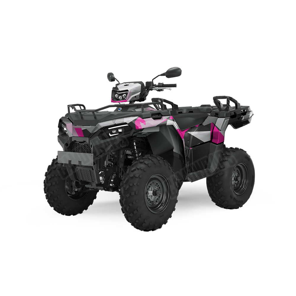 Shattered Magenta Tiger Camo ATV Vinyl Wrap