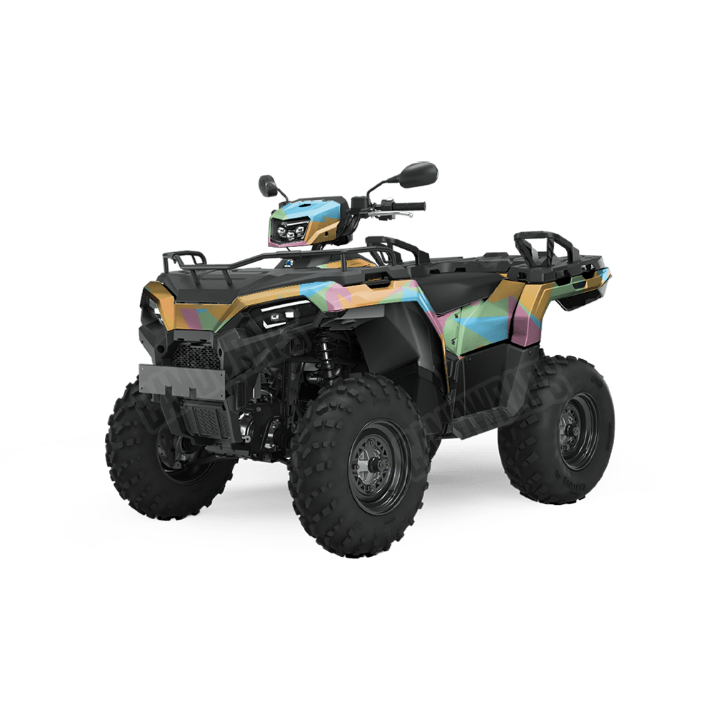 Shattered Sherbert Camo ATV Vinyl Wrap