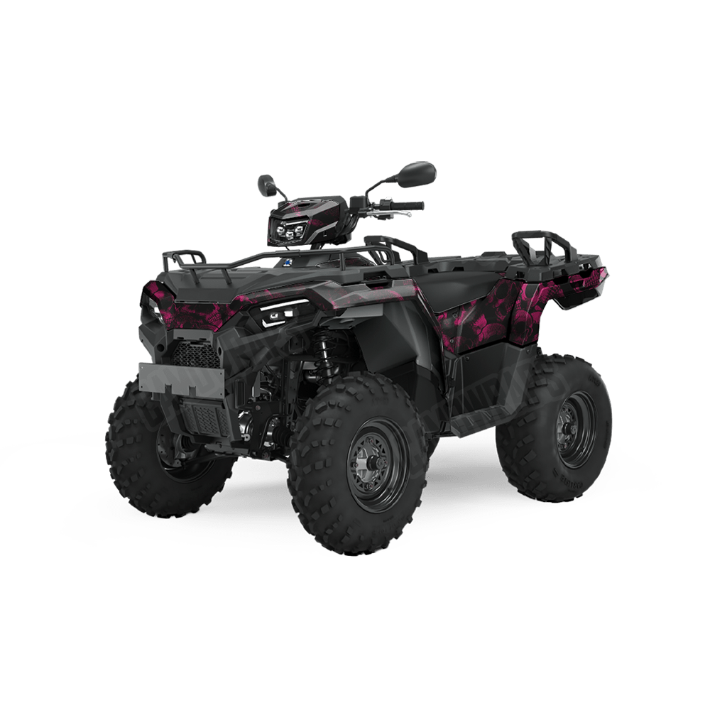Skull Magenta ATV Wraps