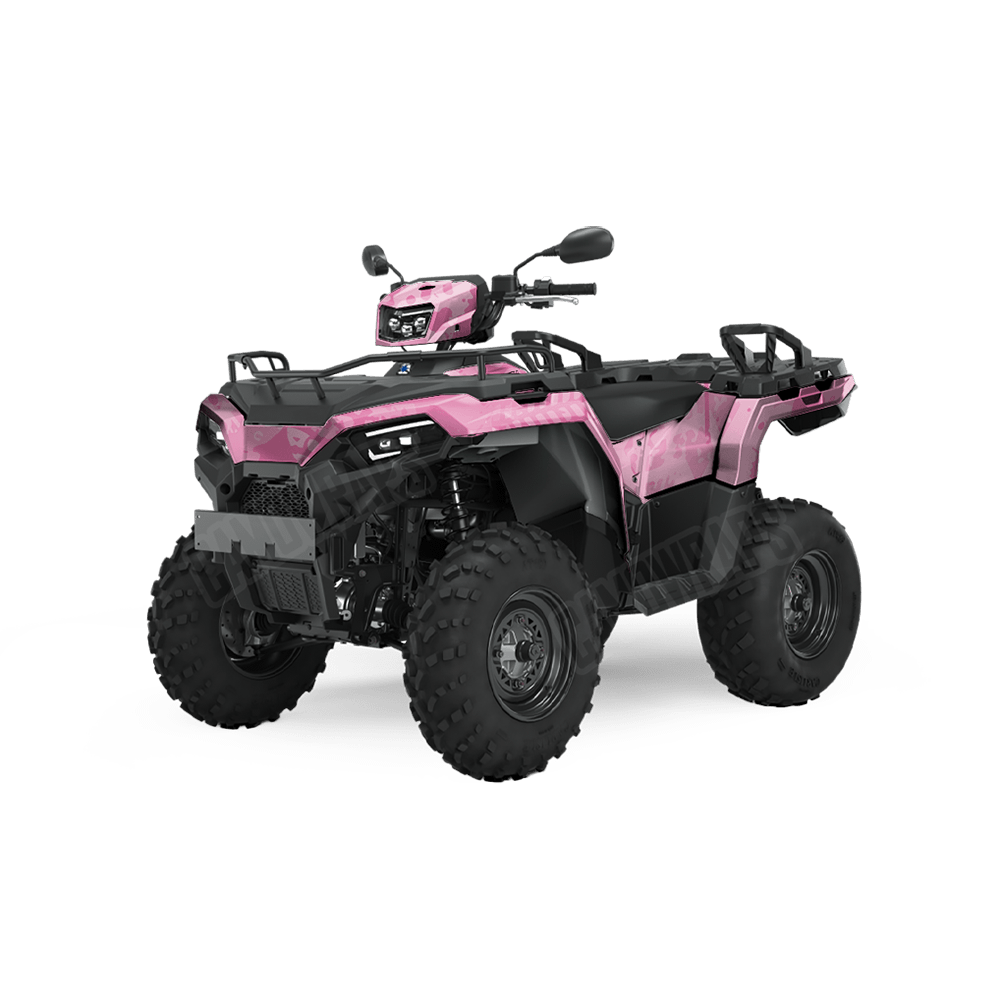 Tire Splatter Elite Pink Camo ATV Vinyl Wrap