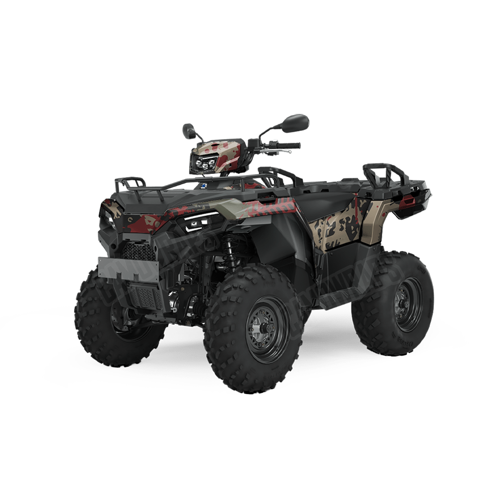 Tire Splatter Militant Red Camo ATV Vinyl Wrap