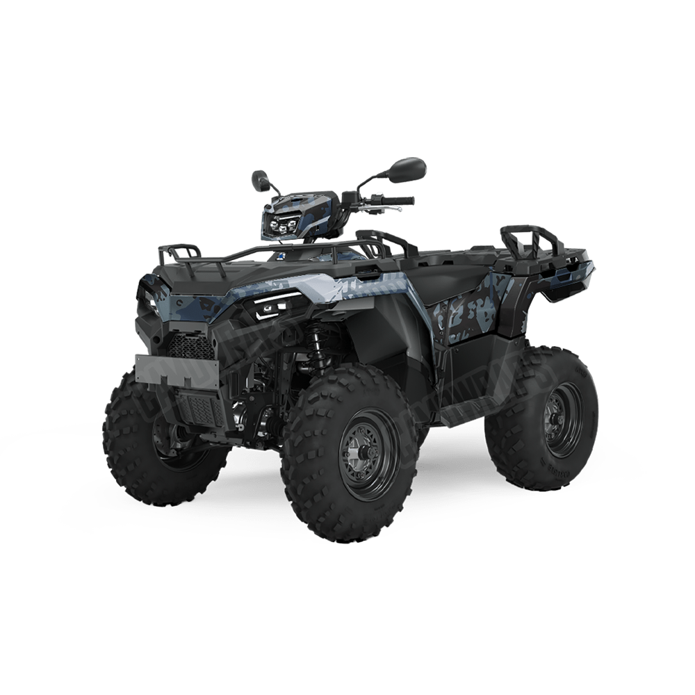 Tire Splatter Navy Camo ATV Vinyl Wrap