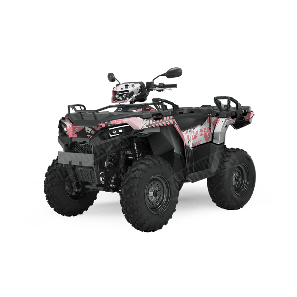 Tire Splatter Pink Camo ATV Vinyl Wrap