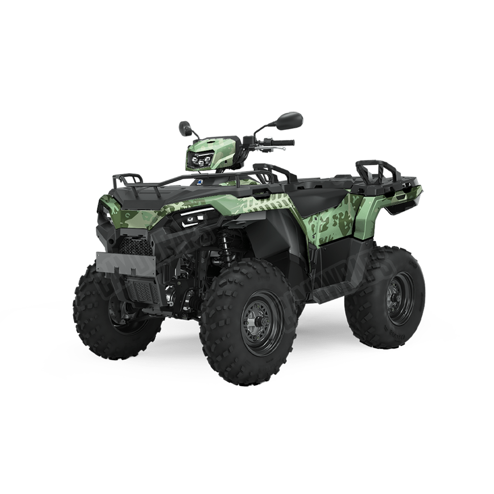 Tire Splatter Pistachio Camo ATV Vinyl Wrap
