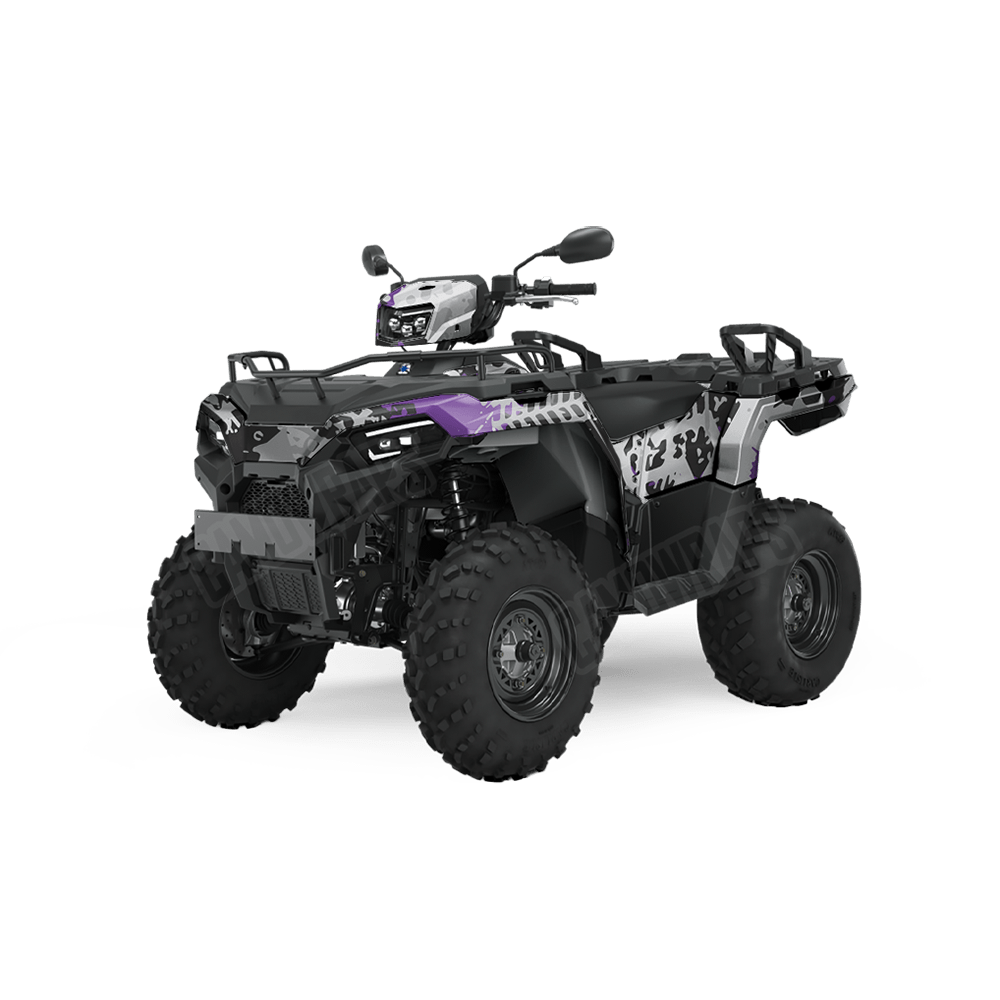 Tire Splatter Purple Tiger Camo ATV Vinyl Wrap