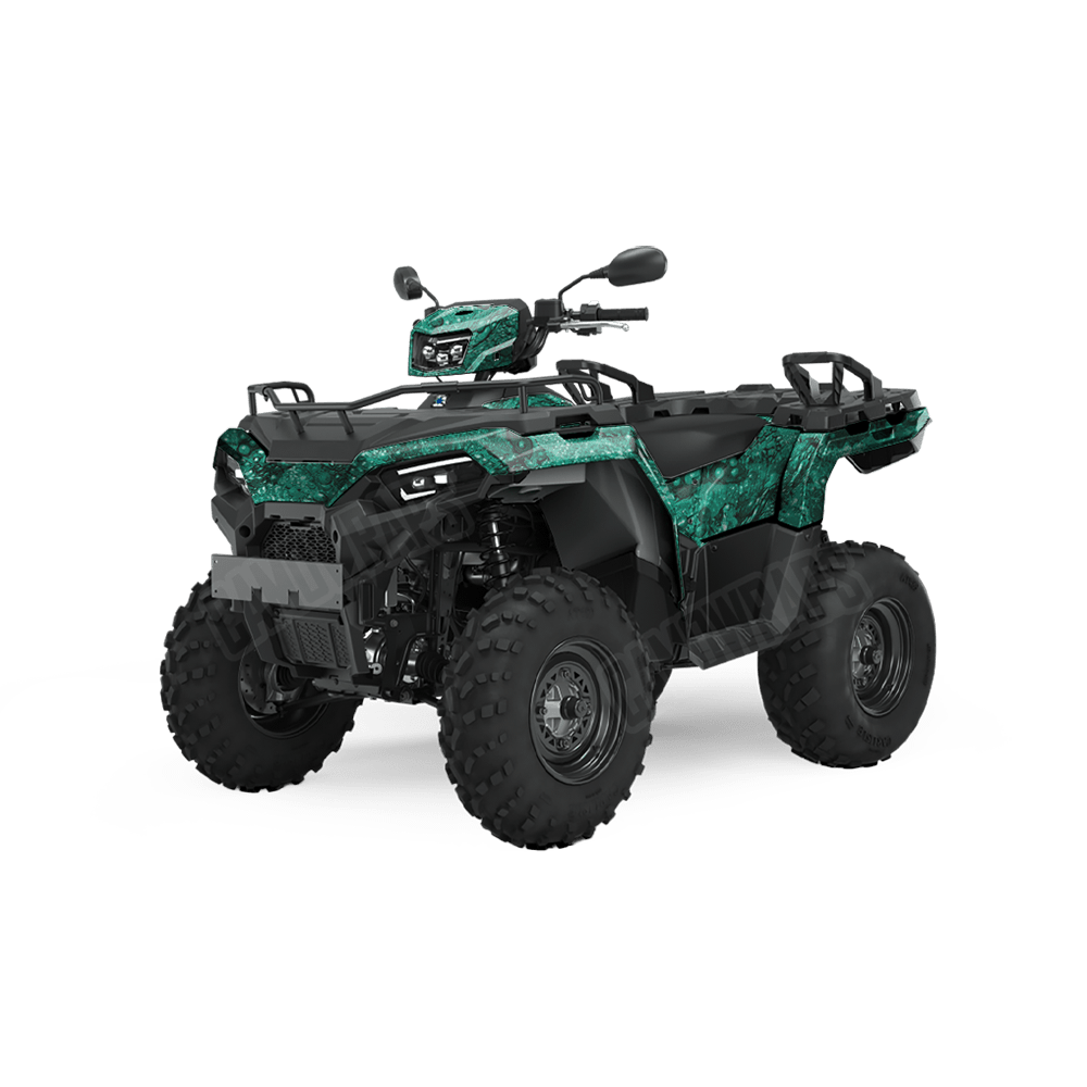 Toadaflage Teal Camo ATV Vinyl Wrap