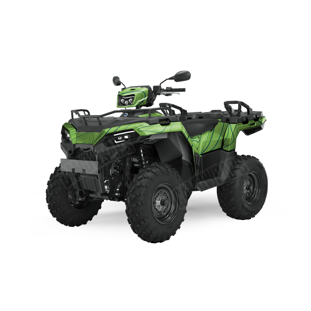 Topographic Green Camo ATV Vinyl Wrap